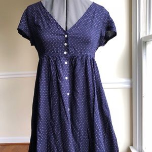 Ralph Lauren babydoll dress navy blue red stars